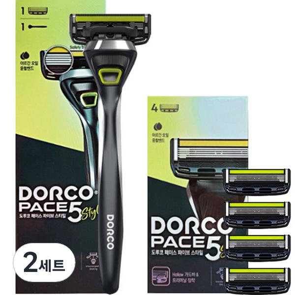 Dorco Face 5 Style Set, бритва + лезвие..., 2 набора, корейское лезвие