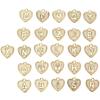 26Pcs Heart Shaped Pendant English Letters Craft Supplies DIY Jewelry Making Accessory