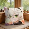 Bennett Genshin Impact Cute Cushion Cover Square Short Plush Pillow Case Living Room Sofa Home Decor Funda X
