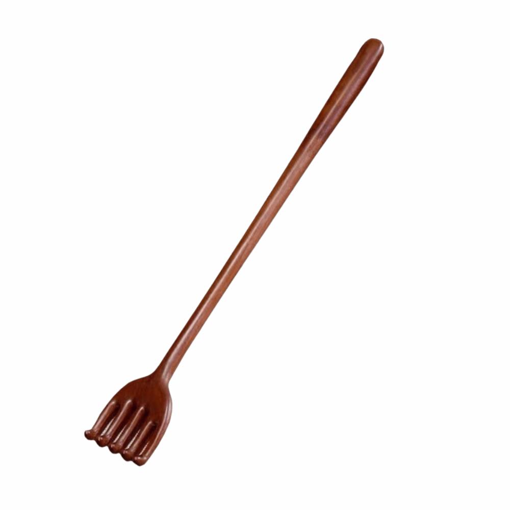 Golden Sandalwood Itching Rake Wooden Massage Claw Relaxation Tool Wooden Back Scratcher Travel