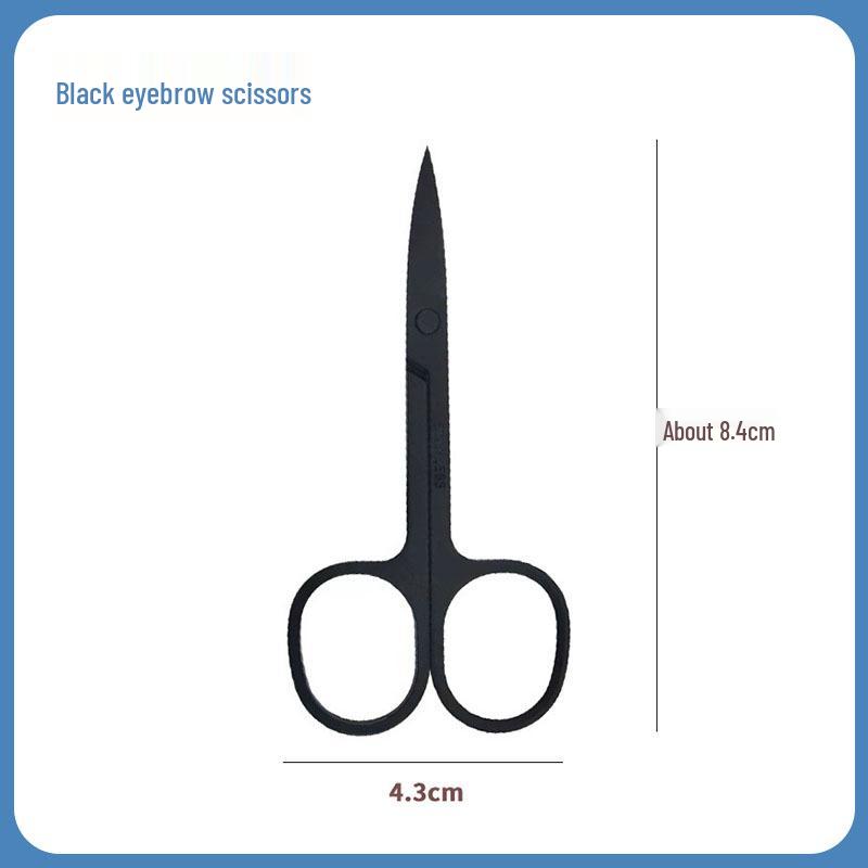 Stainless Steel Eyebrow and Nose Hair Trimmer Scissors - Pointed & Round Tip for Men’s Grooming