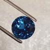 Натуральный топаз Лондон Блю 4 карата, круглая огранка, сертифицированный драгоценный камень