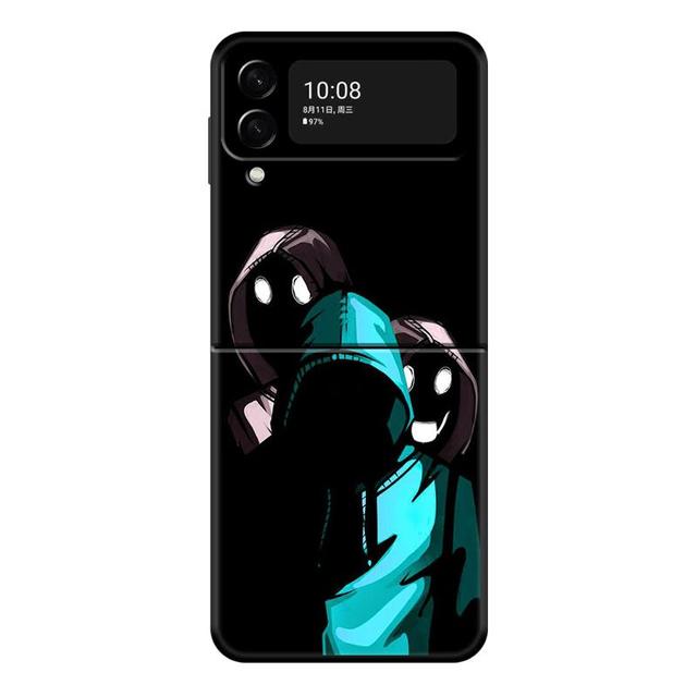 Terror Demon Smile Teeth Phone Case For Samsung Galaxy Z Flip 4 Z Flip3 5g Shell For Galaxy Z Flip Hard Cover Couqe