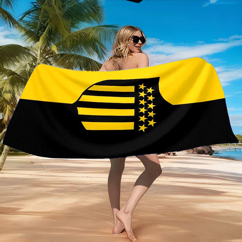 Penarol Football Club Emblem Beach Towel, Quick-drying, Easy to Care for, Suitable for Both Fitness and Beach Vacations,Sports Essential