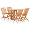 Day and Night - Day and Night Folding Garden Dining Set 5 Pieces Solid Teak Wood