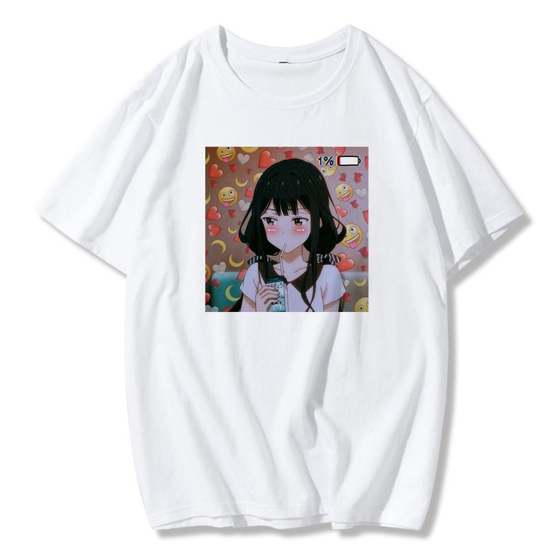Women&Amp;#39;S T Shirts Summer O Neck Short Sleeve Tee Ulzzang Harajuku Vintage Oversized T Shirt Cartoon Female T-Shirt Tops Clothes