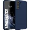 Protective Case - BOOLING - for Samsung Galaxy S21 5G - Liquid Silicone - Shockproof - Slim - Navy Blue