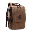 High Grade Canvas Backpack Men Solid Color Laptop Bags 15.6inch Superior Vintage Outdoor Design Durable New Trend Classic