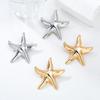 Металлические серьги в стиле «Пляж с морскими звездами», преувеличенные, для женщин – европейская и американская мода