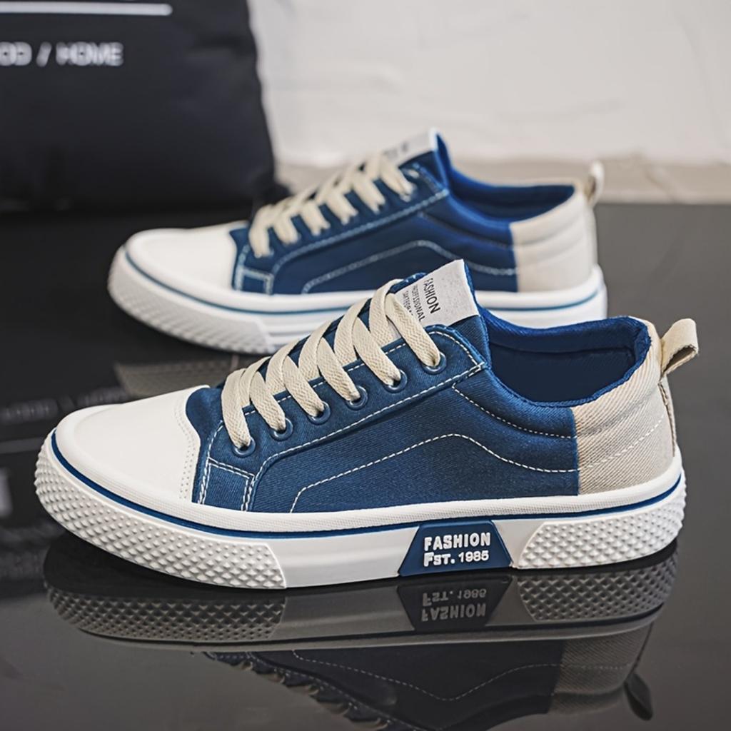 Men's Breathable Fabric Casual Canvas Shoes,Low Top Lace Up Outdoor Sneakers,Fashion Slip On Shoes.