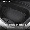 For Tesla Model 3 2017- TPE Custom Lower Trunk Mats All-Weather Waterproof And Wearable Mat Sub-Trunk Carpet (Piano Model)