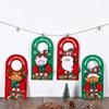 Christmas door handle decorations, cute indoor Christmas decorations, family hotel bedroom door decorations
