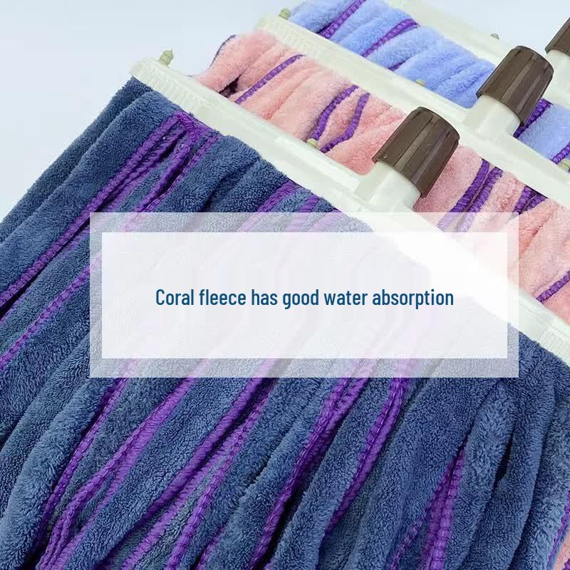 Dengjin Ultra-Absorbent Coral Fleece Mop with Stainless Steel Handle
