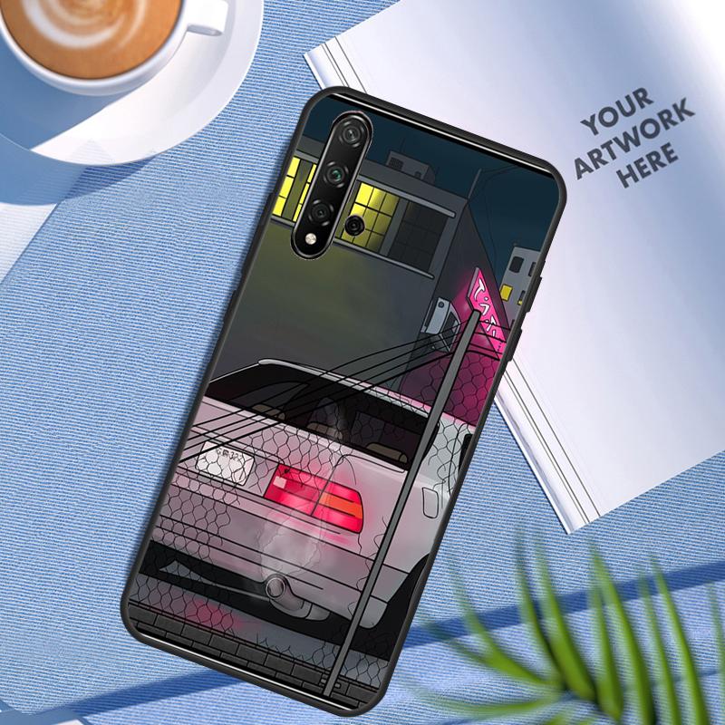 Yellow Jdm Cars For Huawei Nova 3i 7i 8i 11 12i 10 9 SE Y60 Y61 Y70 Y72 Y73 Y90 Y91 P20 P30 Pro P40 Lite Case
