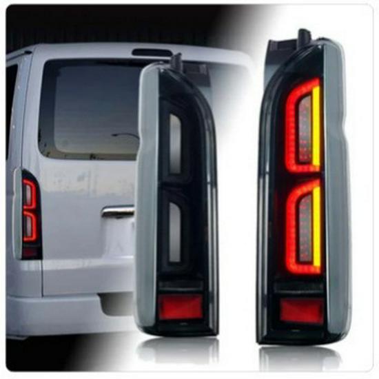 Светодиодные задние фонари с последовательными указателями поворота для Toyota Hiace H200 Series 2005-2018