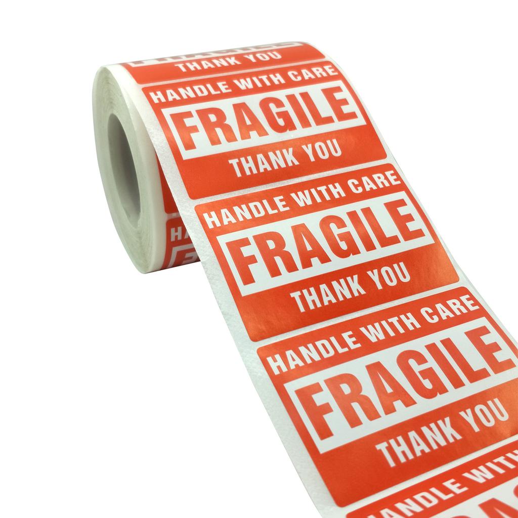 500PCS Fragile Stickers The Goods Please Handle with Care Warning Labels DIY Supplies 75x50mm