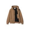 Carhartt WIP Активная куртка SS24 Классическая куртка с квадратной этикеткой Карман-кенгуру Длинный рукав Свободный крой Мужские куртки Коричневый I032939-HZ-02