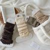 Leg Warmers Women Autumn and Winter Knitted Foot Cover Black White Long Socks JK Japanese Fashion Lolita Sweet Girls Leg Warmers