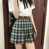 Комплект школьной формы в японском стиле Санма Сладкий: Белая рубашка и плиссированная юбка в клетку