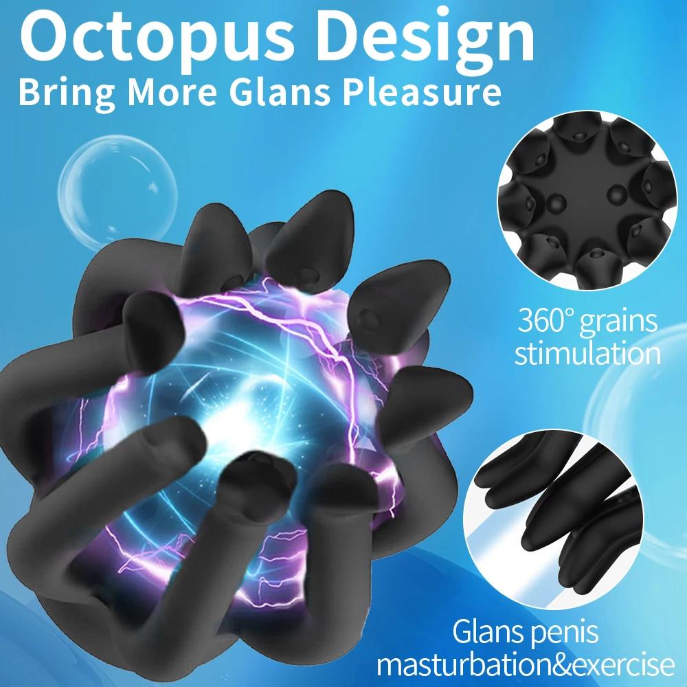 Электрический тренажер для головки полового члена стимулятор массажер для взрослых секс-игрушки для мужчин тренажер для продления полового акта вибратор мастурбация эротические продукты