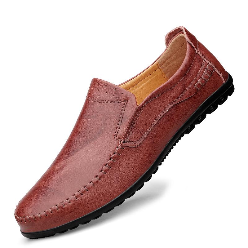 FashionBrand Мужская повседневная обувь Модная мужская обувь Мягкие мужские мокасины для отдыха Мокасины Slip On Мужская обувь для вождения Черные Красные мужские ленивые туфли