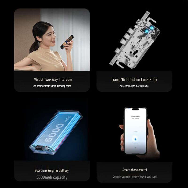 Haier P350Max Smart Door Lock with Facial and Palm Vein Recognition