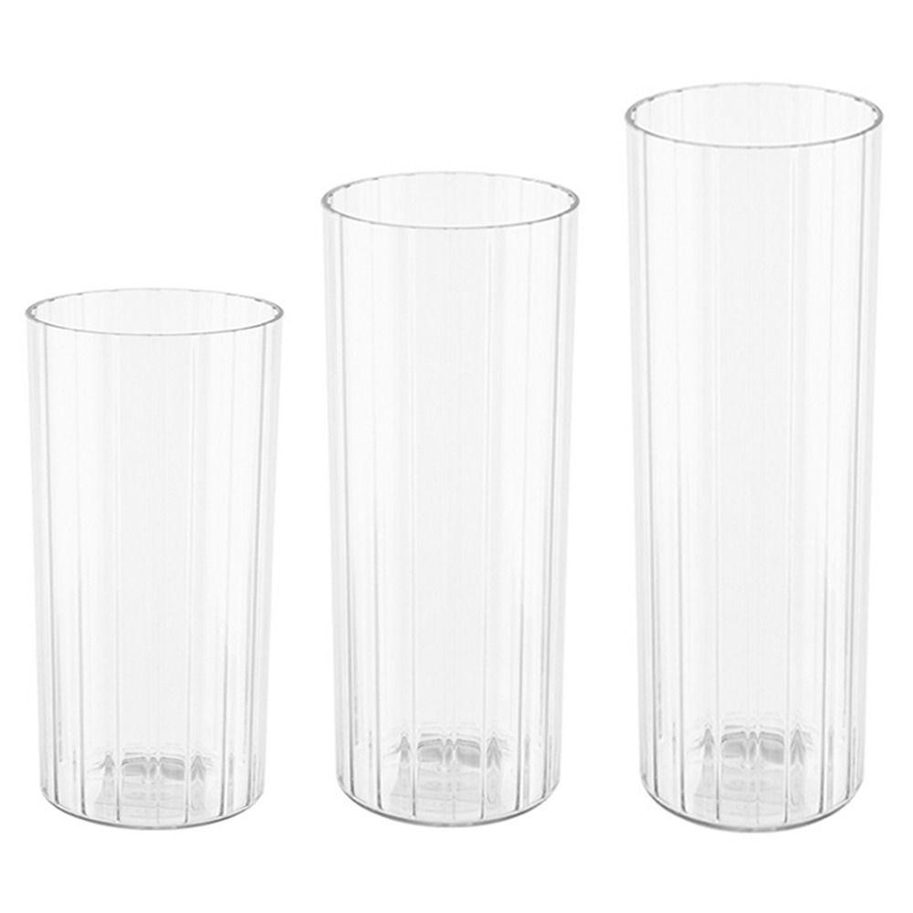 Shatterproof Transparent Flower Vase Modern Hydroponic Flower Pot Acrylic Cylinder Vase  Home