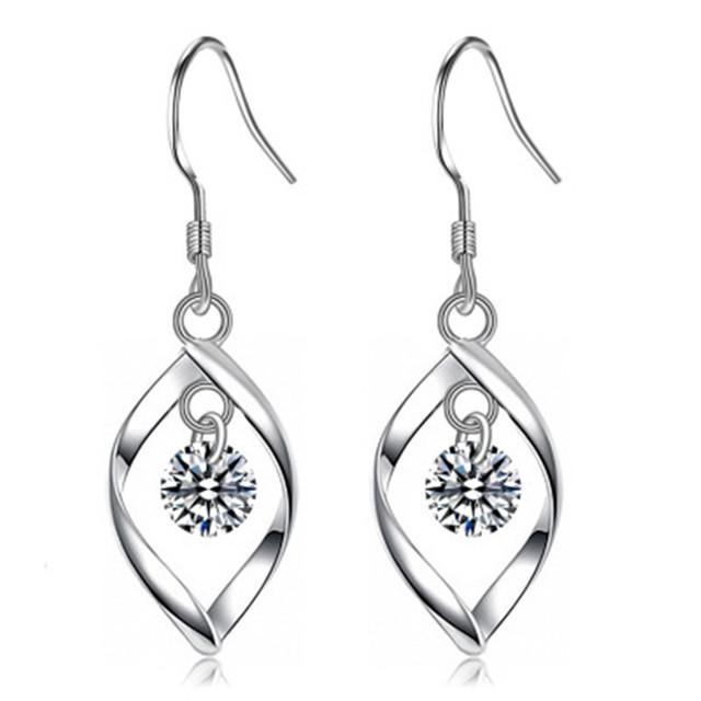 Гламурные двойные серьги-кольца из серебра 925 пробы для оригинальных гламурных ювелирных изделий своими руками