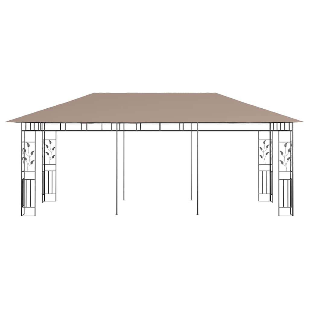 Gazebo with Mosquito Net 6x3x2.73 m Taupe 180 g m²