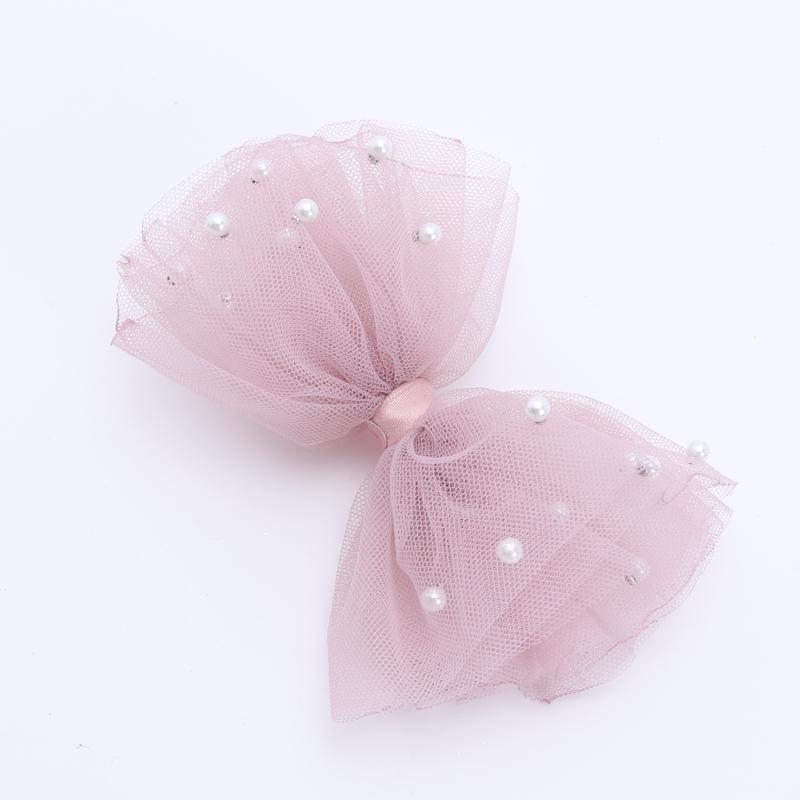 2 Piece 5CM Gauze Hair Clips Imitation Pearl Hair Bows Hairpins Lace Bowknot Hairgrips Princess Headwear Hair Accessories