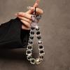 1PC DIY Bracelet Crystal Shinning Acrylic Butterfly Girl Phone Charms Wrist Hanging Strap Mobile Phone Lanyard Phone Bag Key Chain