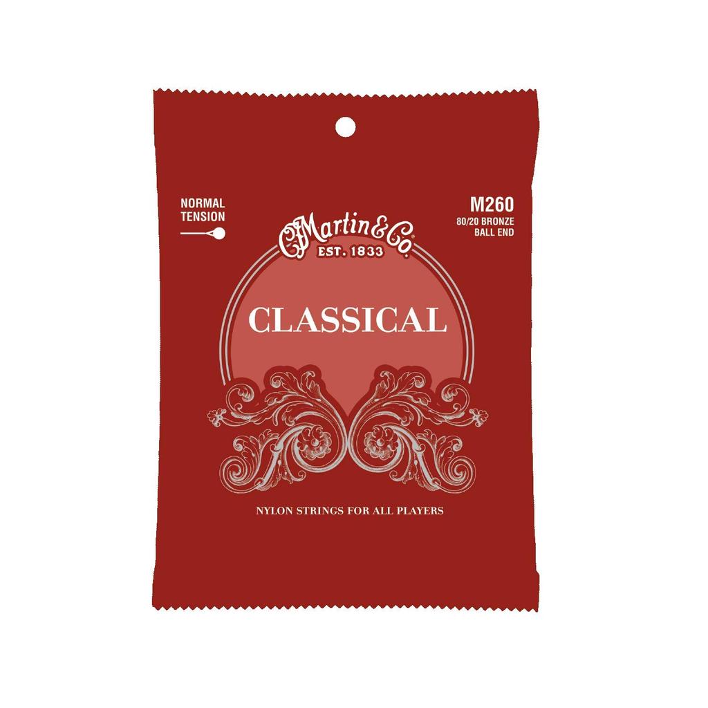 MARTIN M260 Classical Bronze Normal Tension Classical Guitar Strings 80/20
