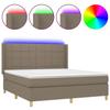 VidaXL Slatted Bed Base with Mattress and LED, Upholstered Bed, Double Bed, Adult Bed for Interior Bedroom, 3138889