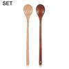 Living Japanese-Style Long Handle Natural Solid Wood Wooden Spoon Tea Spoons Soup Scoops Tableware