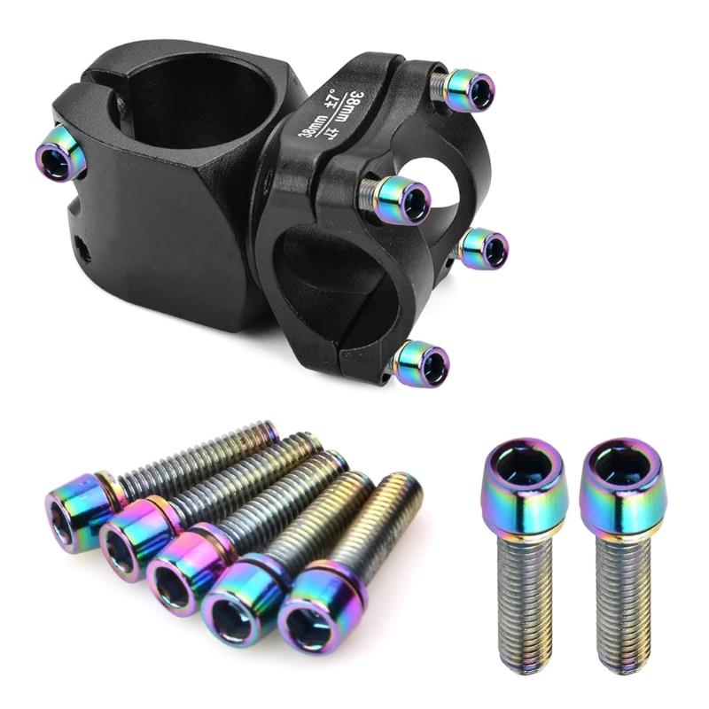 10 шт./упак. Велосипедные винты с шестигранной головкой 5x20 мм/M6x20 мм, Болты для выноса руля, Стальные винты для выноса велосипеда