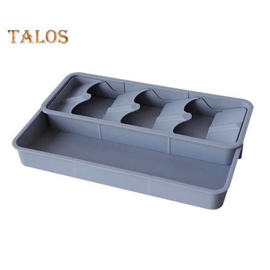 Ящик для хранения столовых приборов, расширяемый ящик, съемный, сохраняет порядок, экономит место, стабильный органайзер для посуды