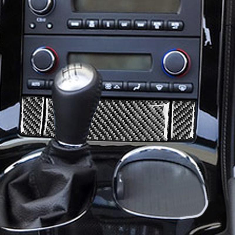 Для Chevrolet Corvette C6 2005-2007 3 шт., ящик для хранения из настоящего углеродного волокна, кнопка обогрева сиденья, панель, отделка салона автомобиля