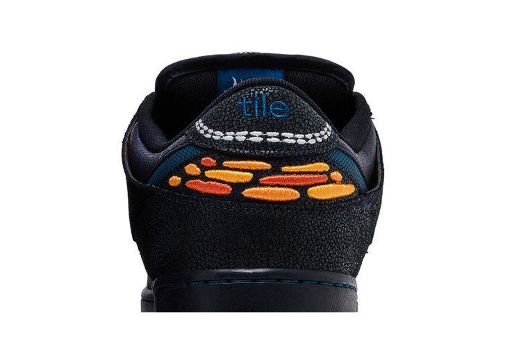 Мужские кроссовки Nike SB Dunk Low Pro Bluetile Skateboards Черный/Черный-Глубокий Оранжевый