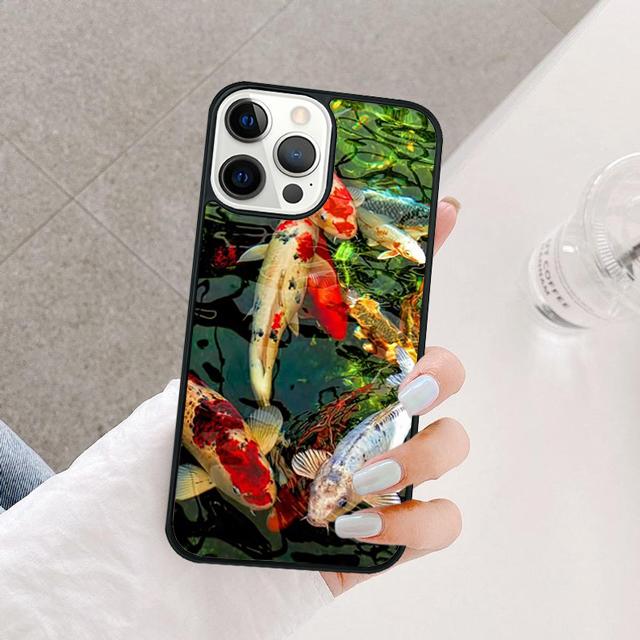 Чехол для телефона с изображением рыбы КОИ для iPhone 17 Air 15 16e 14 13 12 Pro Max 11 Pro Max Plus Coque Shell