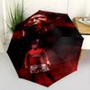Portugal's Cr7 Crest Compact Travel Automatic Umbrella Folding Umbrella with 8 Ribs Durable Plastic & Iron All-Season Umbrella for Travel