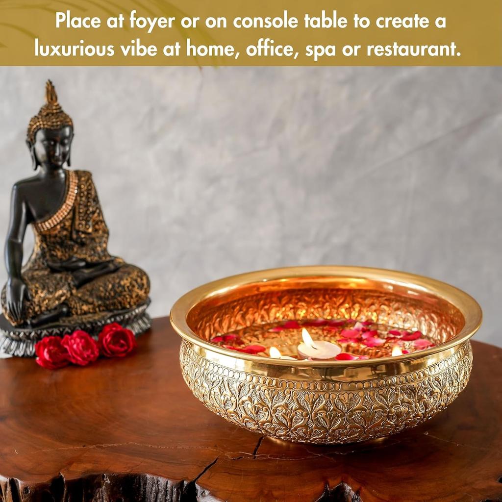 Подсвечник чаша Урли (1000 мл), Chitai Design Urli Flower Decorative Bowl 10 inches,  Behoma