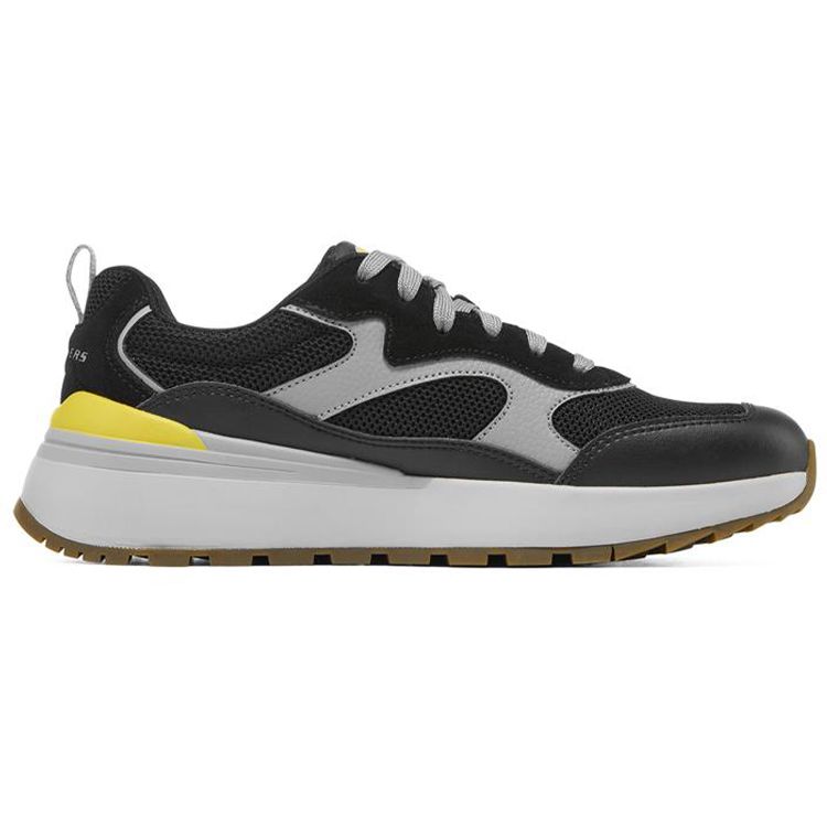 Skechers Heminger Удобные Повседневные Сетчатые Амортизирующие Нескользящие Износостойкие Дышащие Низкие Кроссовки для Марафона Мужские кроссовки 210352-BLK