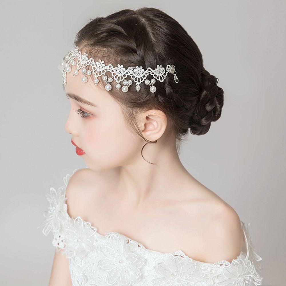 Princess Flower Sweet Pendant Hairpin Forehead Headchain Dress Accessories Children's Headdress