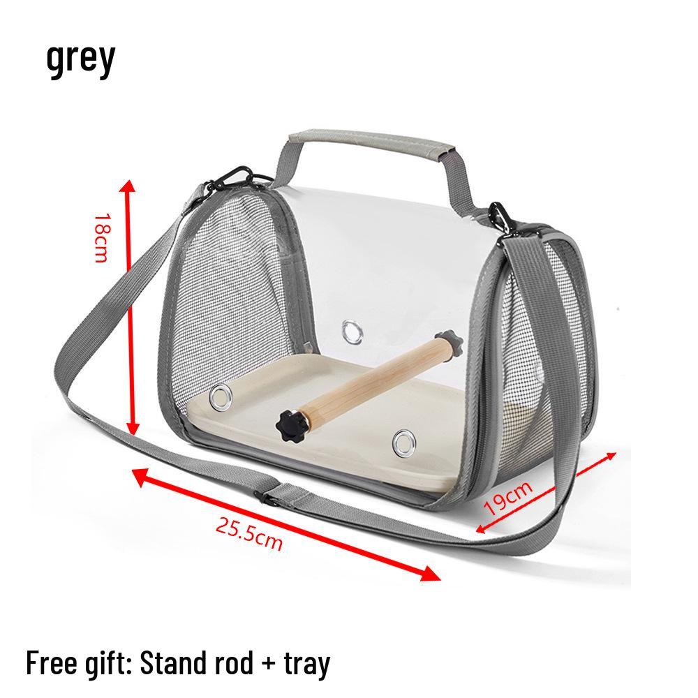 Складной кросс-боди рюкзак для попугаев - Прозрачная дорожная клетка для корелл и мелких питомцев