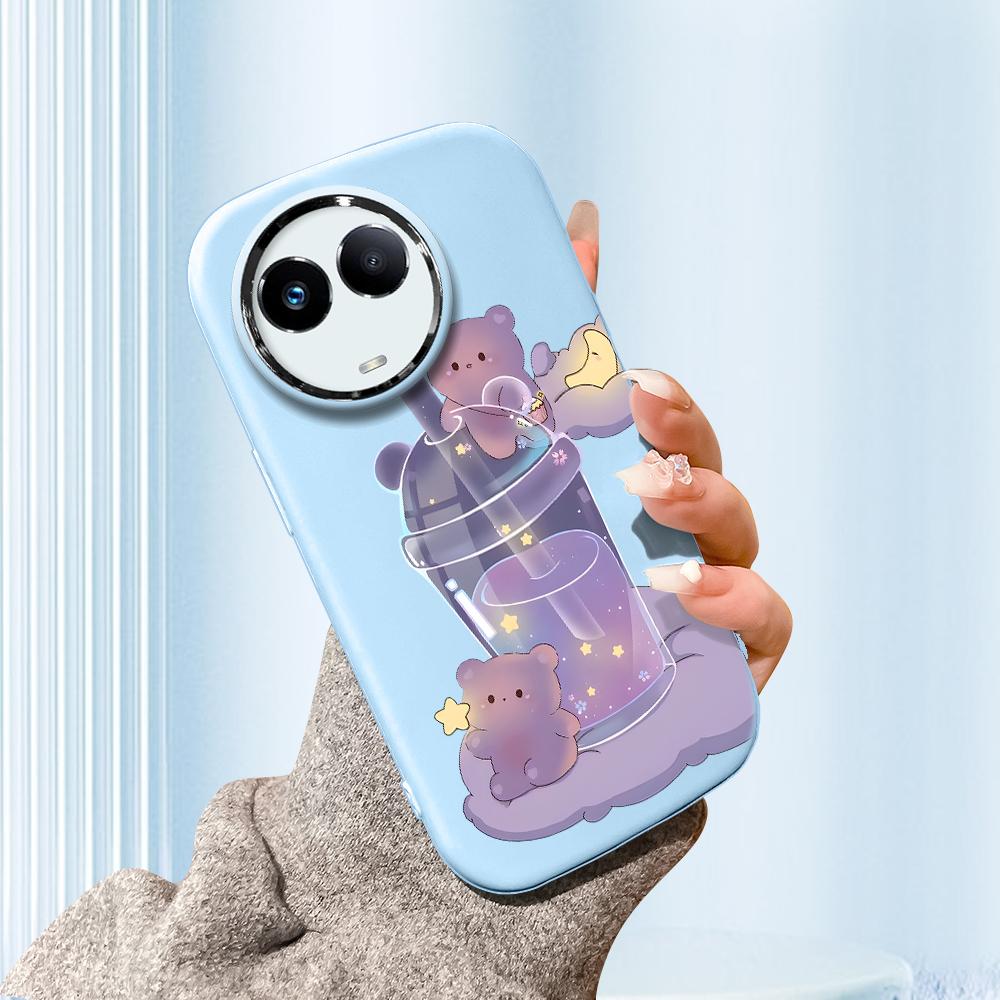 Сплошной цвет с серебряным краем линзы, жирный корпус, мягкий ТПУ, жидкий силиконовый чехол, противоударный чехол для телефона для OPPO Reno Realme OnePlus