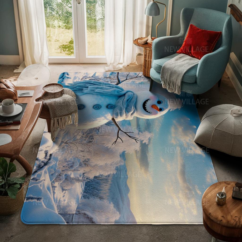 Ковер у входа в дом Домашний коврик у двери Гостиная Ванная Комната Ноги ванная комната Нескользящие коврики с водопоглощением для ванной Счастливого Рождества зима