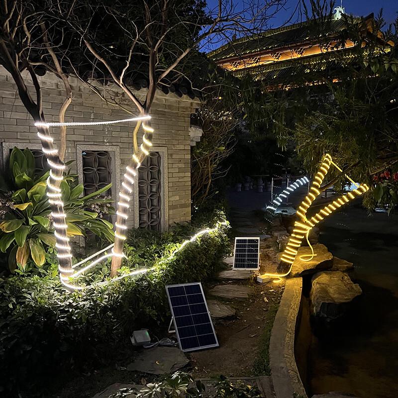 Chengyang 25m White Light Outdoor Waterproof Solar LED Strip