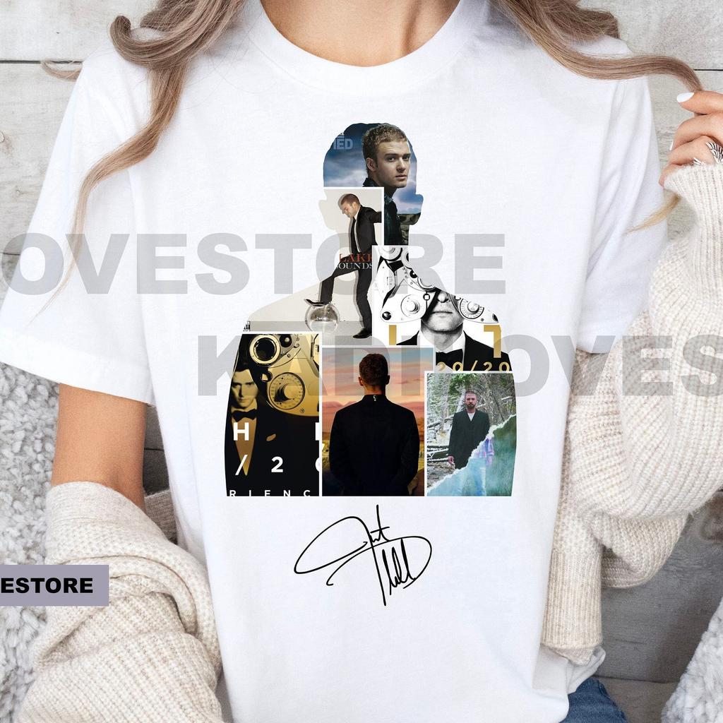Justin Timberlake Albums T-Shirt: World Tour Fan Merch