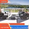 Outdoor Aluminum & Wrought Iron Sofa Set - Sunproof & Waterproof for Balcony, Garden, Courtyard