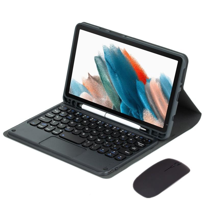 Чехол для планшета Galaxy Tab A11 8,7 дюйма со встроенным слотом для стилуса, силиконовая обложка, съемная Bluetooth-клавиатура, мышь, функция подставки